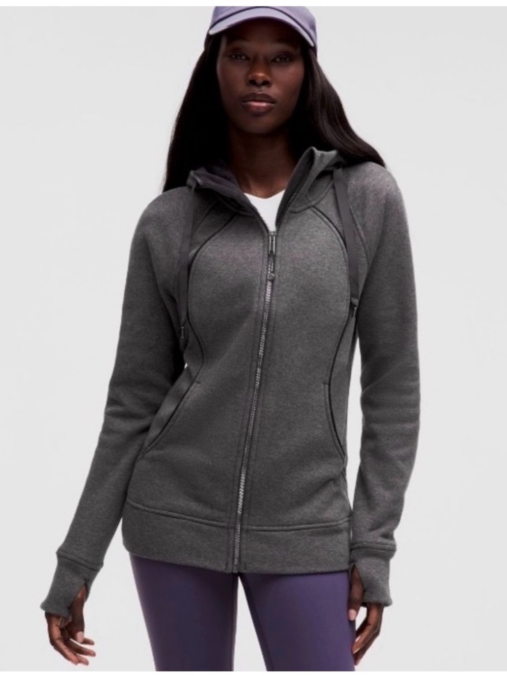 Lululemon Scuba Plush Women's Charcoal Gray Zip-Up Hoodie